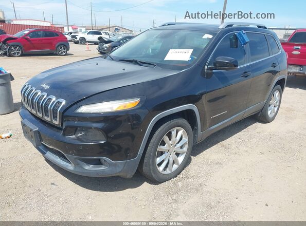 1C4PJLDS2GW160817 2016 JEEP CHEROKEE Black წინა მარცხენა ხედი სამი მეოთხედიდან