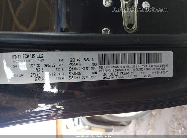 1C4PJLLB1JD520051 2018 JEEP CHEROKEE Черный Вид подкапотного пространства