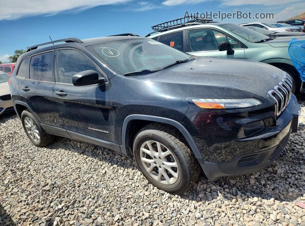 1C4PJMAB7GW112451 2016 JEEP CHEROKEE Black Przód prawy