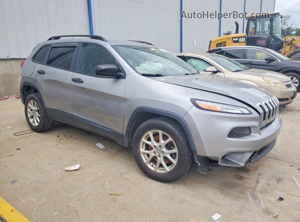 1C4PJMABXHW569434 2017 JEEP CHEROKEE Silver Передня права чверть