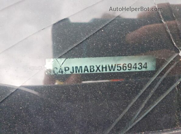 1C4PJMABXHW569434 2017 JEEP CHEROKEE Silver Вид наклейки з VIN-кодом