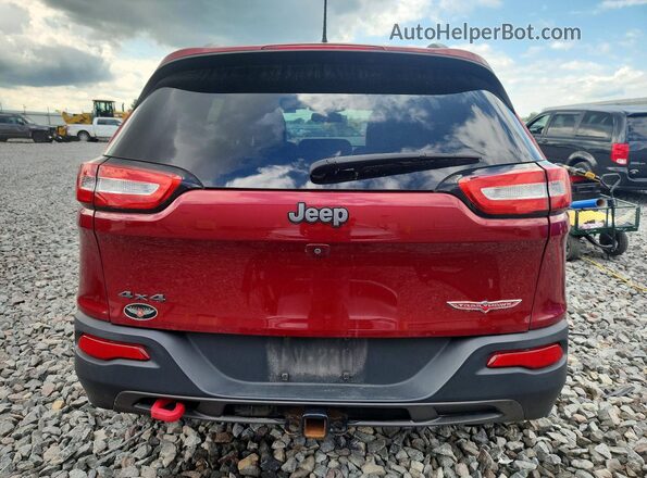 1C4PJMBS6HW628039 2017 JEEP CHEROKEE Burgundy უკანა ხედი