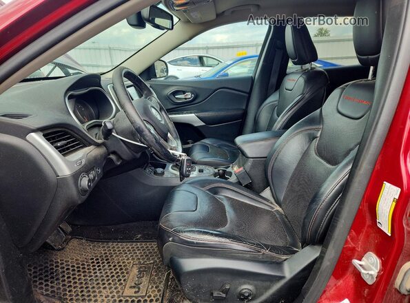 1C4PJMBS6HW628039 2017 JEEP CHEROKEE Burgundy წინა სალონის ხედი