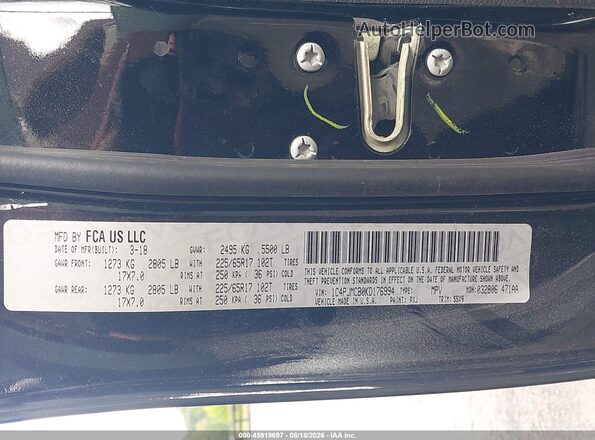 1C4PJMCB0KD176994 2019 JEEP CHEROKEE Черный Вид подкапотного пространства