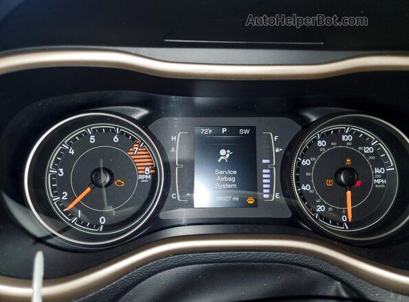 1C4PJMCS2GW253845 2016 JEEP CHEROKEE Tan ხელსაწყოთა პანელის ხედი