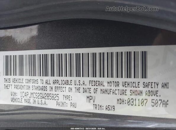 1C4PJMCS2GW285825 2016 JEEP CHEROKEE Black Widok komory silnika