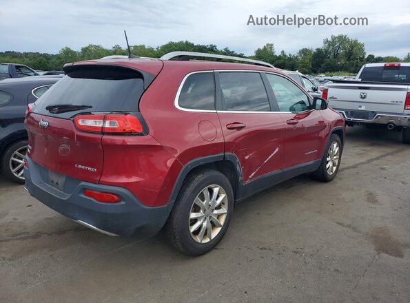 1C4PJMDB4HW606201 2017 JEEP CHEROKEE Темно-бордовый Задняя правая четверть