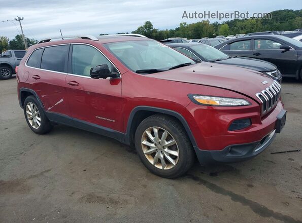 1C4PJMDB4HW606201 2017 JEEP CHEROKEE Темно-бордовый Передняя правая четверть