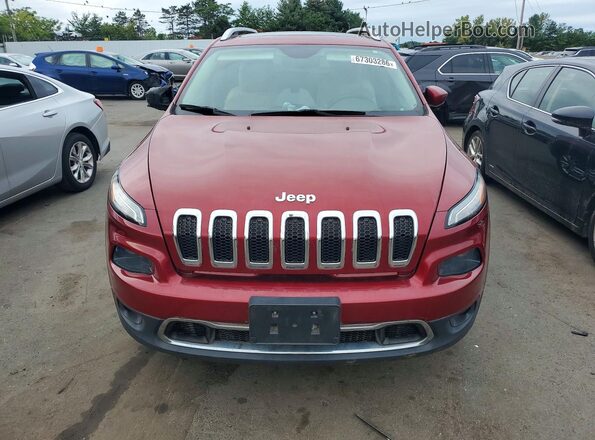 1C4PJMDB4HW606201 2017 JEEP CHEROKEE Темно-бордовый Вид спереди