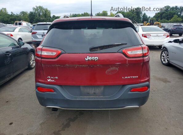 1C4PJMDB4HW606201 2017 JEEP CHEROKEE Темно-бордовый Вид сзади