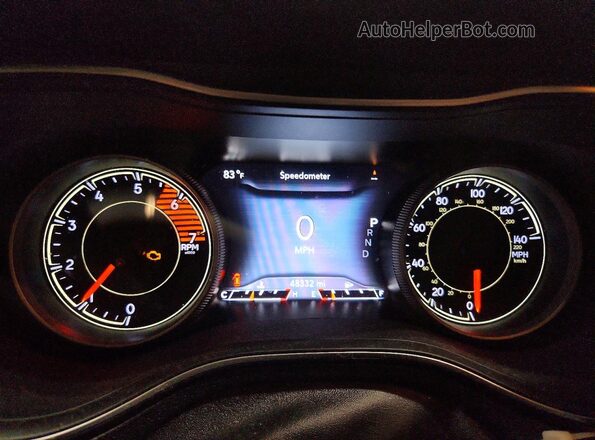1C4PJMDN7KD353288 2019 JEEP CHEROKEE White ხელსაწყოთა პანელის ხედი