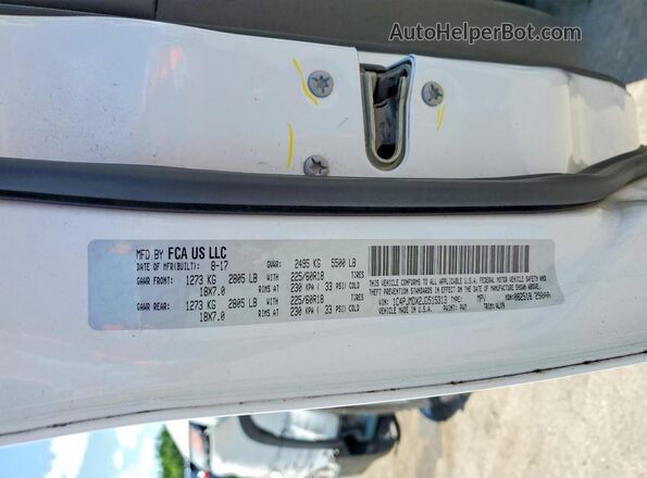 1C4PJMDX2JD515313 2018 JEEP CHEROKEE White Widok naklejki z numerem VIN