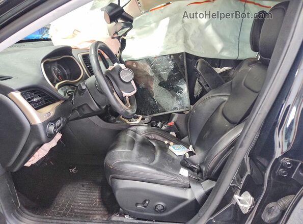 1C4PJMDX9JD575296 2018 JEEP CHEROKEE Black Front interior view