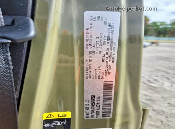 1C4PJXDN2SW647591 2025 JEEP WRANGLER Green Vista del compartimento del motor