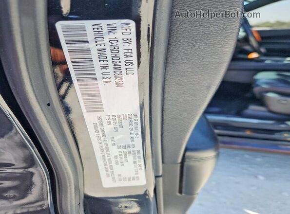 1C4RDHDG4MC803884 2021 DODGE DURANGO Black Панорамний вид салону 360°