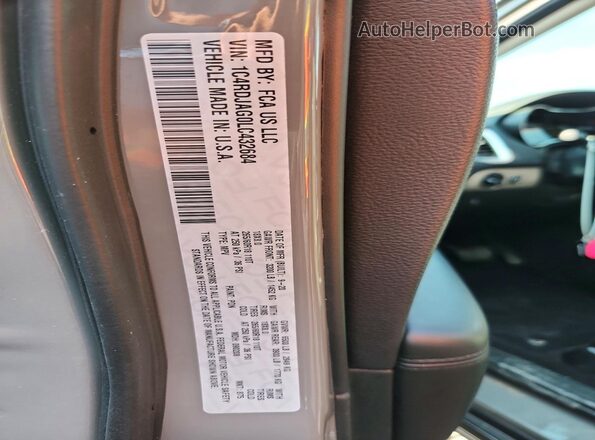 1C4RDJAG0LC432684 2020 DODGE DURANGO Gray Vista de la etiqueta del VIN