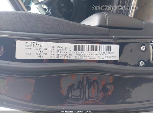 1C4RDJAG8KC769974 2019 DODGE DURANGO Black Շարժիչի բաժամունքի տեսք