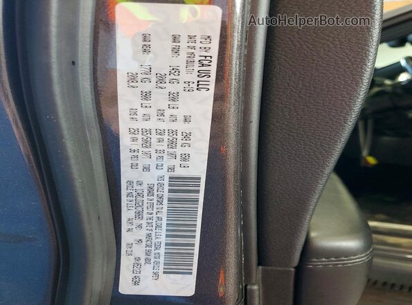 1C4RDJDG2KC780691 2019 DODGE DURANGO Угольный Панорамный вид салона 360°