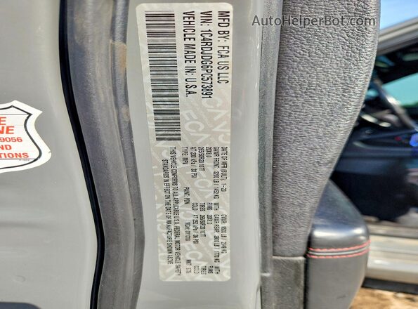 1C4RDJDG6PC573891 2023 DODGE DURANGO Gray Widok naklejki z numerem VIN