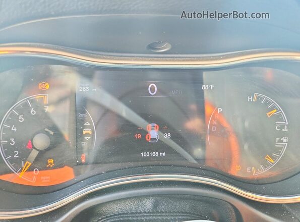 1C4RJEAG0HC916314 2017 JEEP GRAND Темно-бордовый Вид щитка приборов