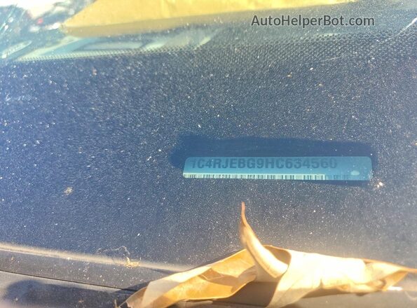 1C4RJEBG9HC634560 2017 JEEP GRAND White VIN კოდის სტიკერის ხედი