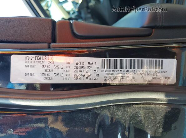 1C4RJECG7JC327277 2018 JEEP GRAND Black VIN կոդի պիտակի տեսք