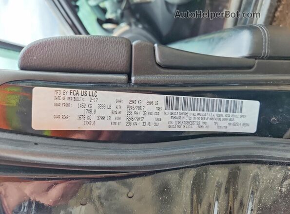 1C4RJFAG0HC837103 2017 JEEP GRAND Black Vista de la etiqueta del VIN