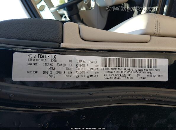 1C4RJFAG7JC452613 2018 JEEP GRAND CHEROKEE Black Widok komory silnika