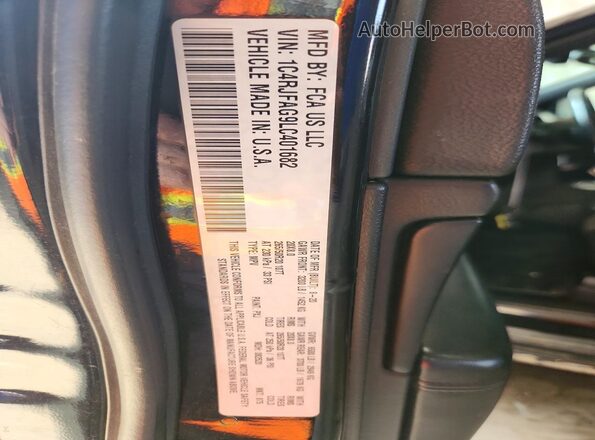 1C4RJFAG9LC401682 2020 JEEP GRAND Black VIN კოდის სტიკერის ხედი