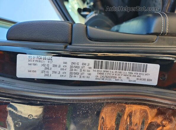 1C4RJFBG2HC876564 2017 JEEP GRAND Black VIN կոդի պիտակի տեսք