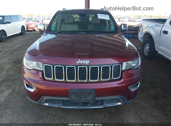 1C4RJFBG4HC886707 2017 JEEP GRAND CHEROKEE Burgundy Widok zestawu wskaźników