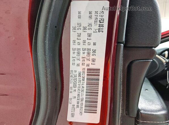 1C4RJFBG7HC603930 2017 JEEP GRAND Burgundy Widok naklejki z numerem VIN