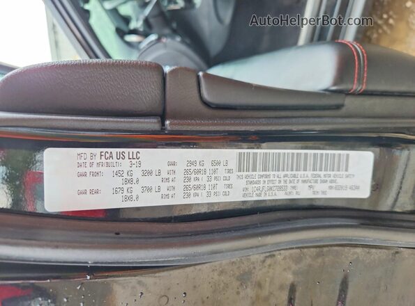 1C4RJFLG0KC728533 2019 JEEP GRAND Black Вид наклейки з VIN-кодом