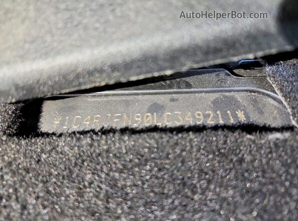 1C4RJFN90LC349211 2020 JEEP GRAND Green Вид наклейки з VIN-кодом