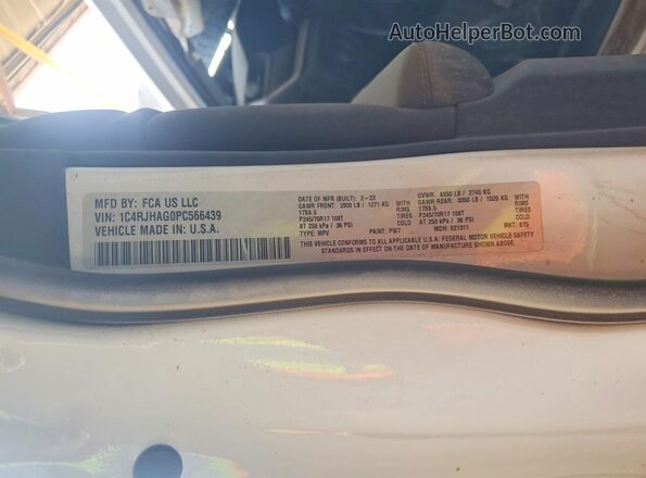 1C4RJHAG0PC566439 2023 JEEP GRAND White Вид підкапотного простору