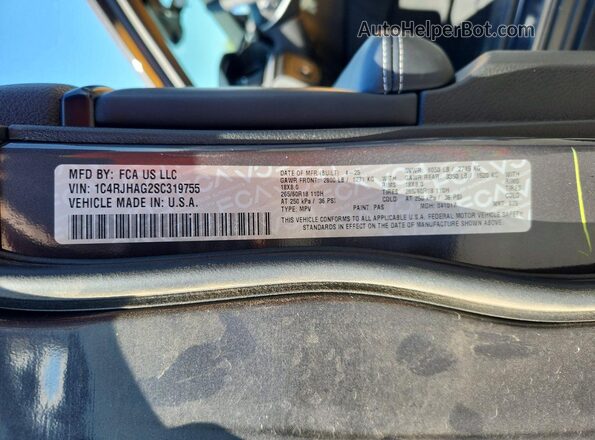 1C4RJHAG2SC319755 2025 JEEP GRAND Gray Панорамний вид салону 360°