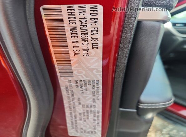 1C4RJYB66RC110115 2024 JEEP GRAND Red VIN sticker view