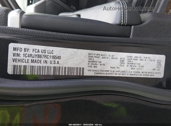 1C4RJYB67RC116540 2024 JEEP GRAND CHEROKEE 4XE Brown Engine compartment view