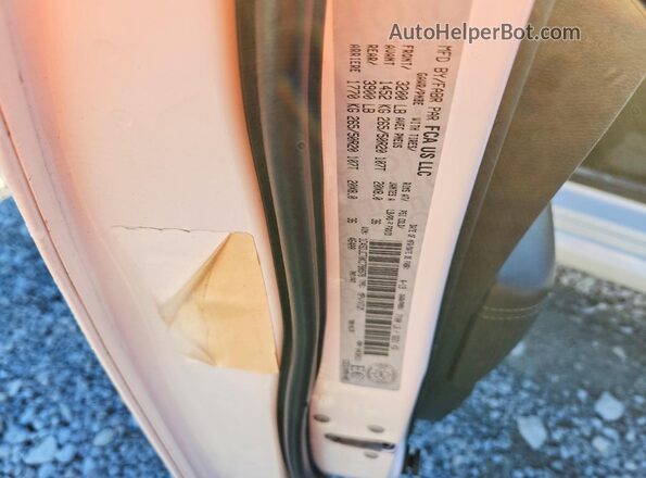 1C4SDJCT0KC780978 2019 DODGE DURANGO White Vista de la etiqueta del VIN