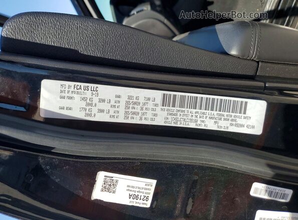 1C4SDJCT0LC155160 2020 DODGE DURANGO Black Widok naklejki z numerem VIN