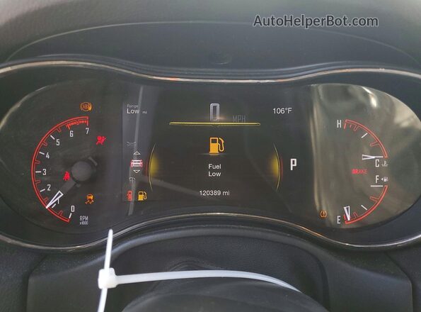1C4SDJCT0LC155160 2020 DODGE DURANGO Black Widok zestawu wskaźników