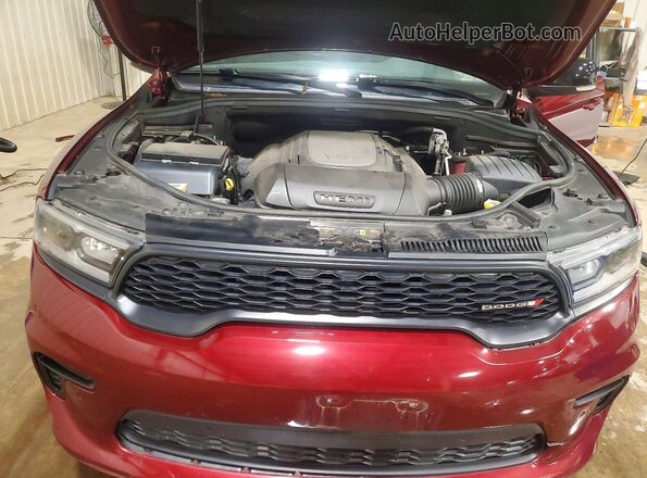 1C4SDJCT4NC216058 2022 DODGE DURANGO Red ძრავის განყოფილების ხედი
