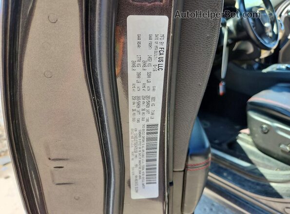 1C4SDJCT5GC475158 2016 DODGE DURANGO Charcoal Vista de la etiqueta del VIN