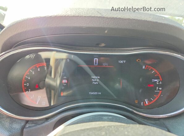 1C4SDJCT5GC475158 2016 DODGE DURANGO Charcoal Vista del cuadro de instrumentos