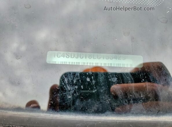 1C4SDJCT8LC153429 2020 DODGE DURANGO Black VIN sticker view