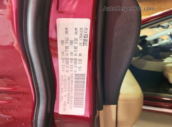 1C4SDJET3JC101183 2018 DODGE DURANGO Burgundy Vista de la etiqueta del VIN
