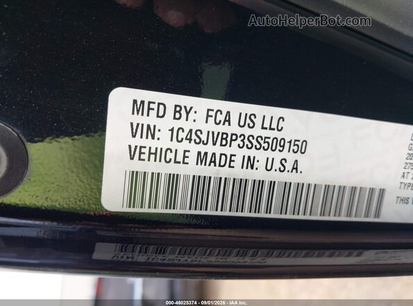 1C4SJVBP3SS509150 2025 JEEP WAGONEER Black Vista del compartimento del motor