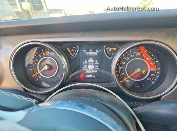 1C6HJTAG0LL136958 2020 JEEP GLADIATOR Gray Vista del cuadro de instrumentos