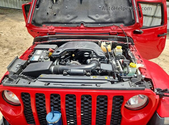 1C6HJTAG0ML583792 2021 JEEP GLADIATOR Красный Вид задней части салона