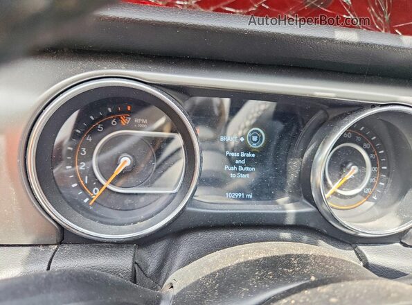 1C6HJTAG0ML583792 2021 JEEP GLADIATOR Красный Вид щитка приборов